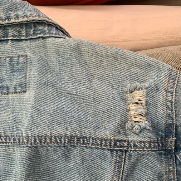Forever 21 Distressed Denim/Jean Jacket - Picture 3 of 5